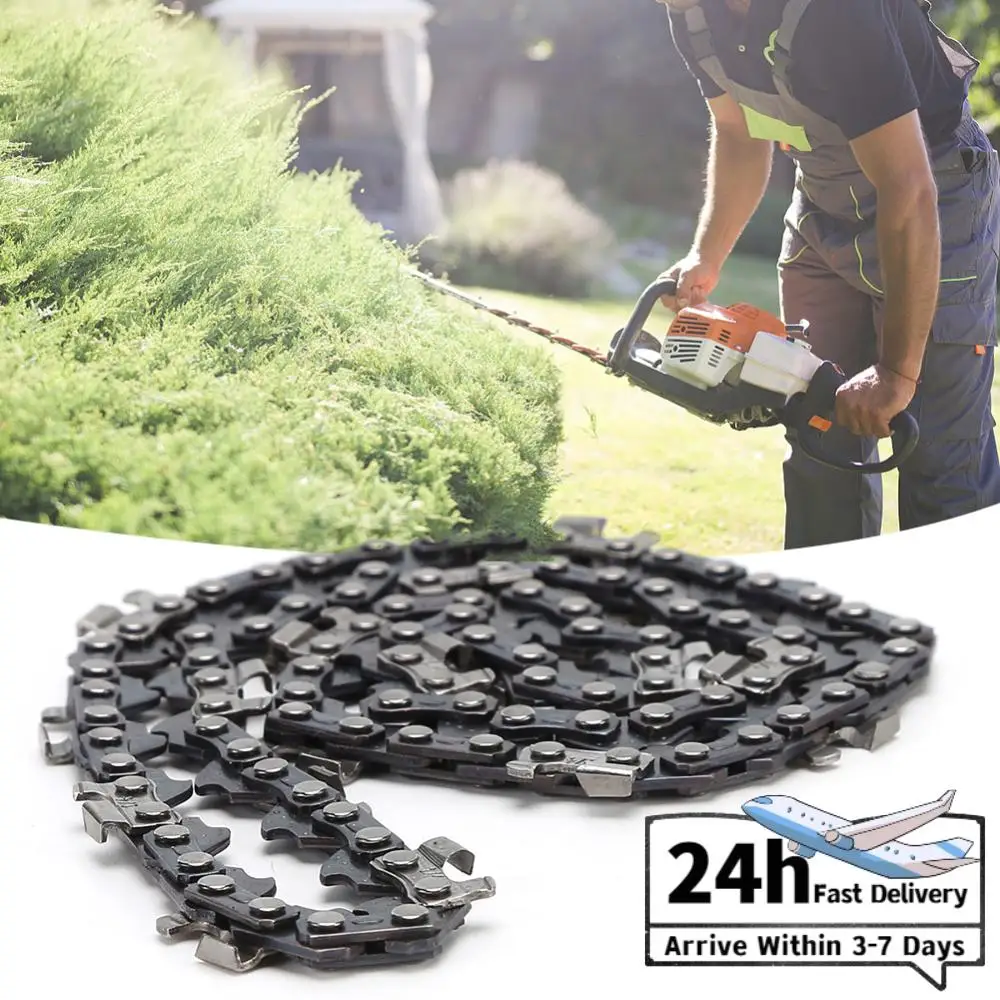 

12-дюймовая металлическая цепь для бензопилы, 45 приводных звеньев, шаг 3/8 дюйма, запасная часть для электропилы, аксессуар для резки древесины и веток