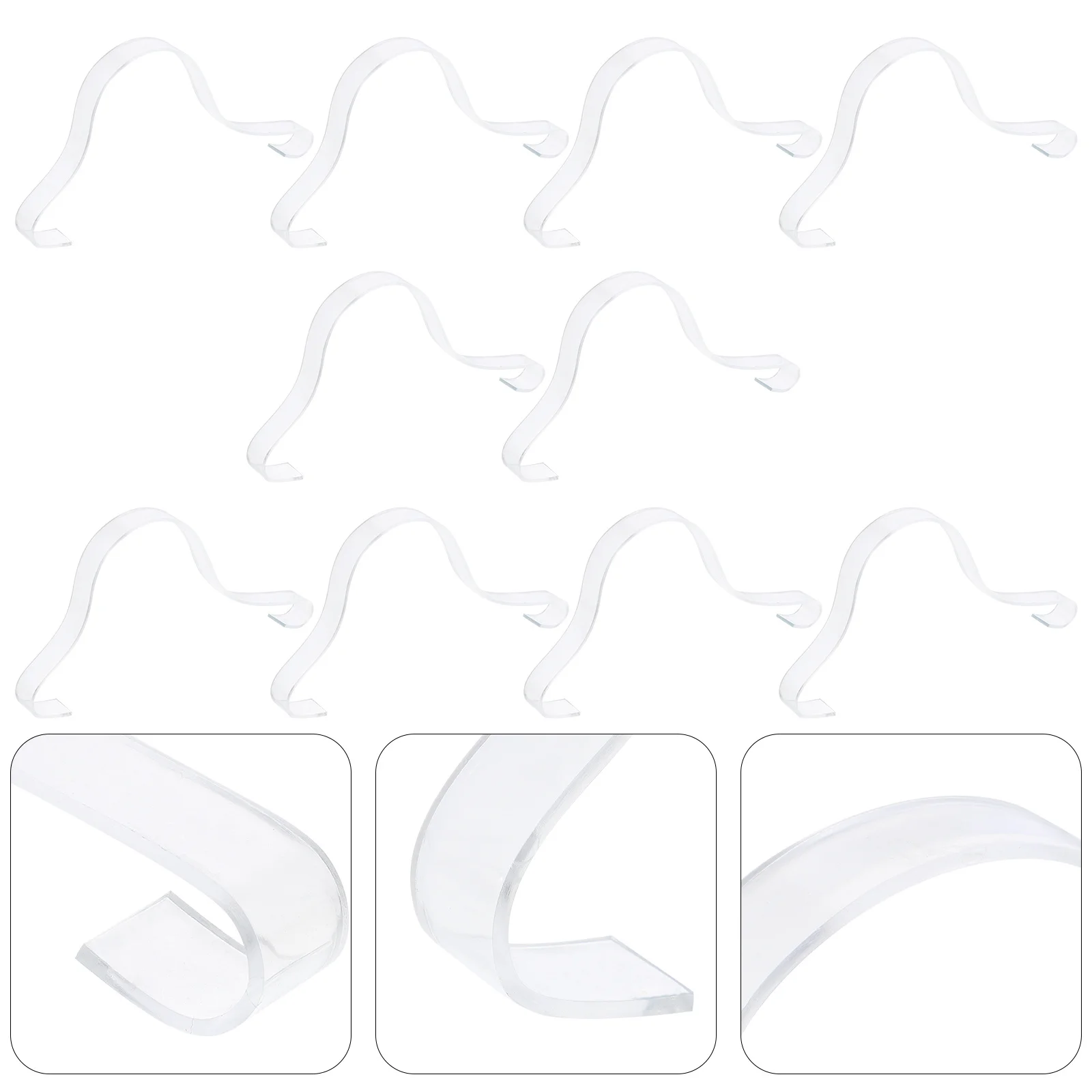 

10Pcs Shoe Support Rack Transparent Acrylic Sandals Storage Shelf High Heels Display Stand Shoe Shape Preserver Organizer