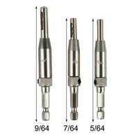 0   3 Pcs Self Centering Hinge Drill Bits Set Door Cabinet Holes HSS Hex Groove For Installation Of Door Hinges Hand Tools