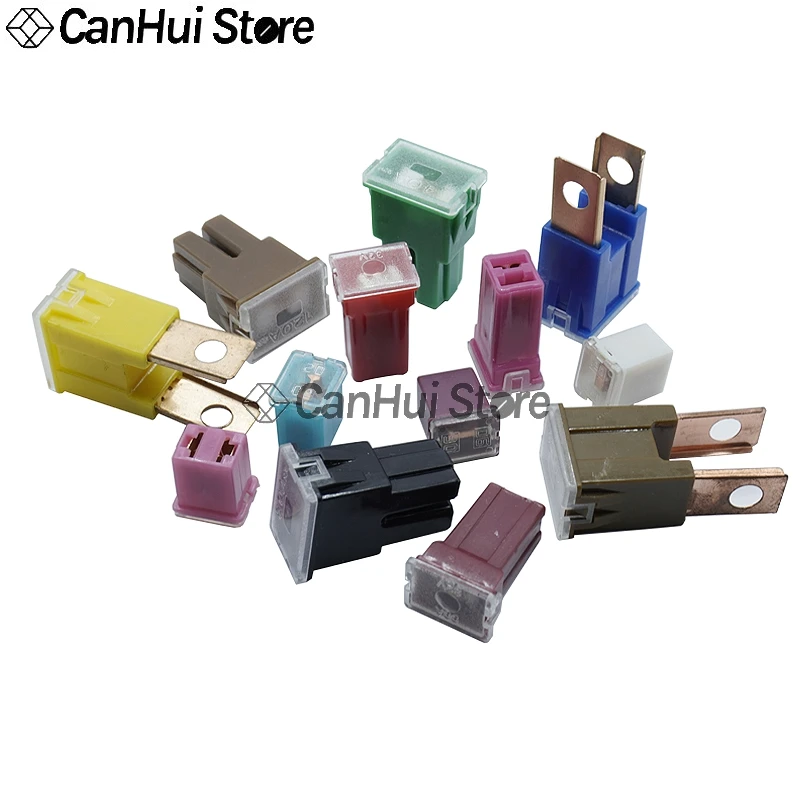 2pcs Square Car Fuse Box Waterproof Socket 32V DC Connecting Type Fuse 20A 30A 40A 50A 60A 70A 80A 90A 100A 120A