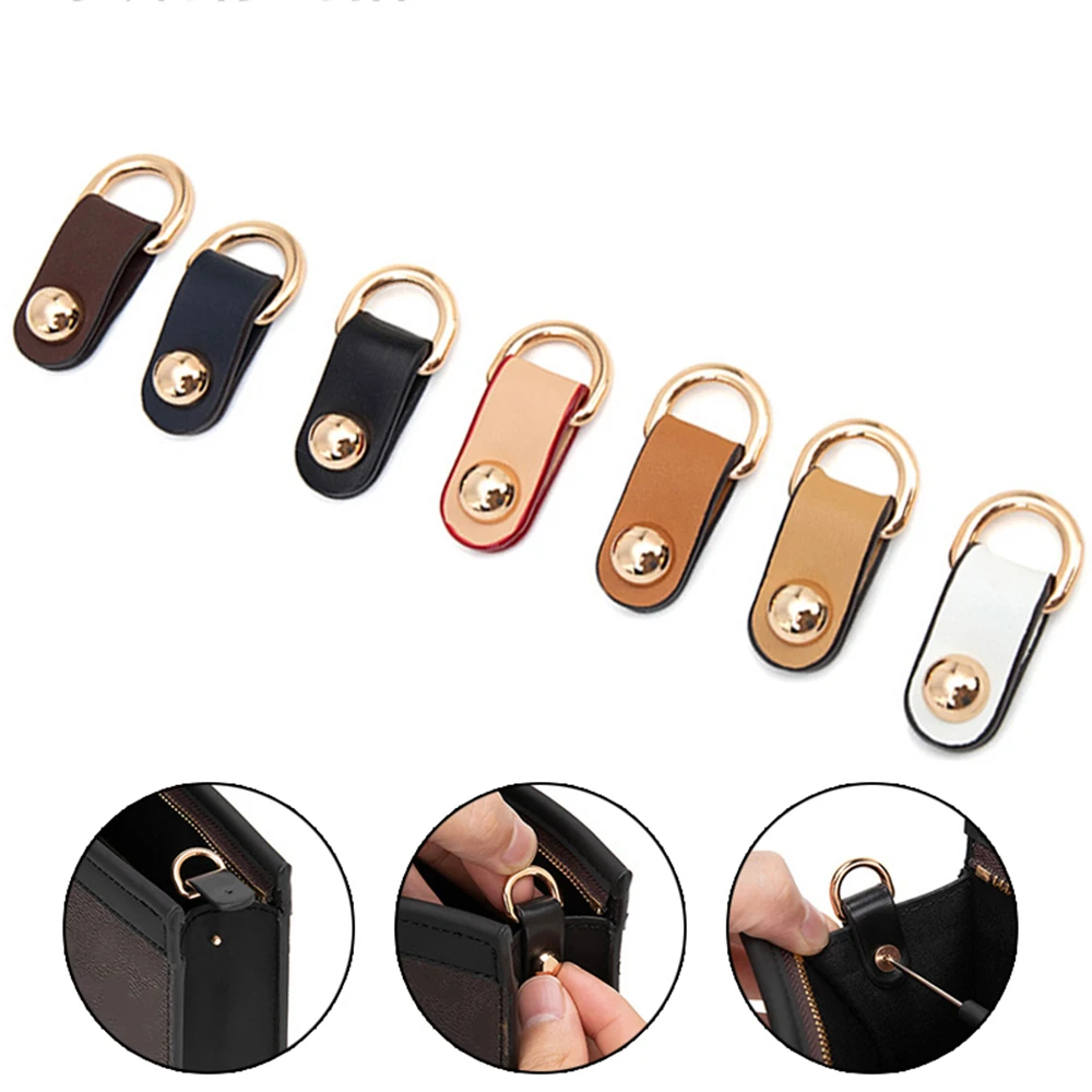 1 Pairs PU Leather D Buckle Bag Pendant Ring Handbag Strap Buckle Bag Accessory Replacement PU Handbag Parts Backpack Block Lock