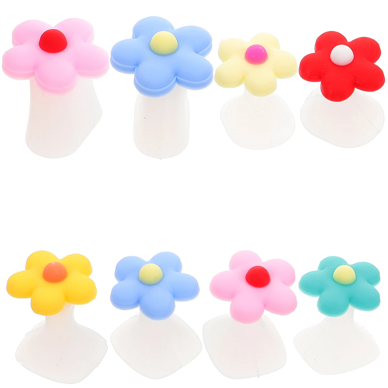 

8Pcs Reusable Silicone Toe Separators Flower Style Pedicure Aids for Women Nail Polish Separators Skin Friendly Non Deforming