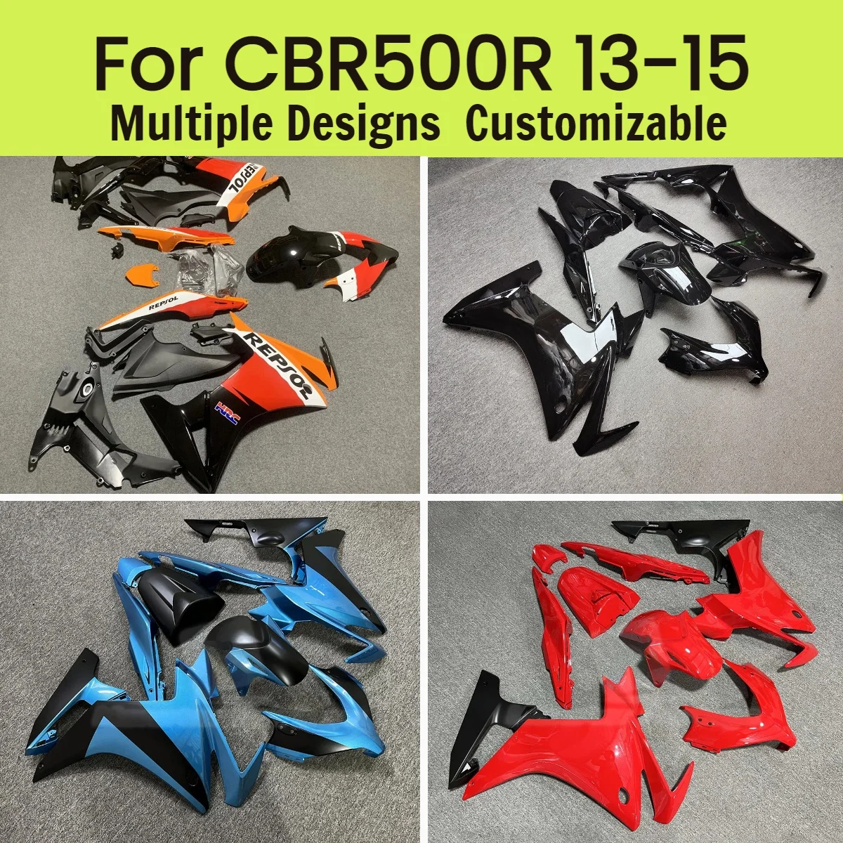 

Fairing Body Kit for Honda CBR 500R 2013 2014 2015 ABS Plastic Custom Prime Fairings Motorcycle CBR500R 13 14 15