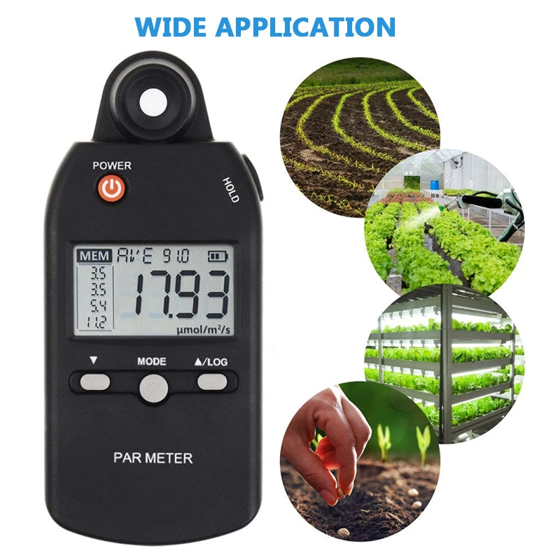 Portable Handheld Light Energy Meter Photosynthetic Radiometer Ppfd Measuring Light Intensity Meter Illuminance Meter