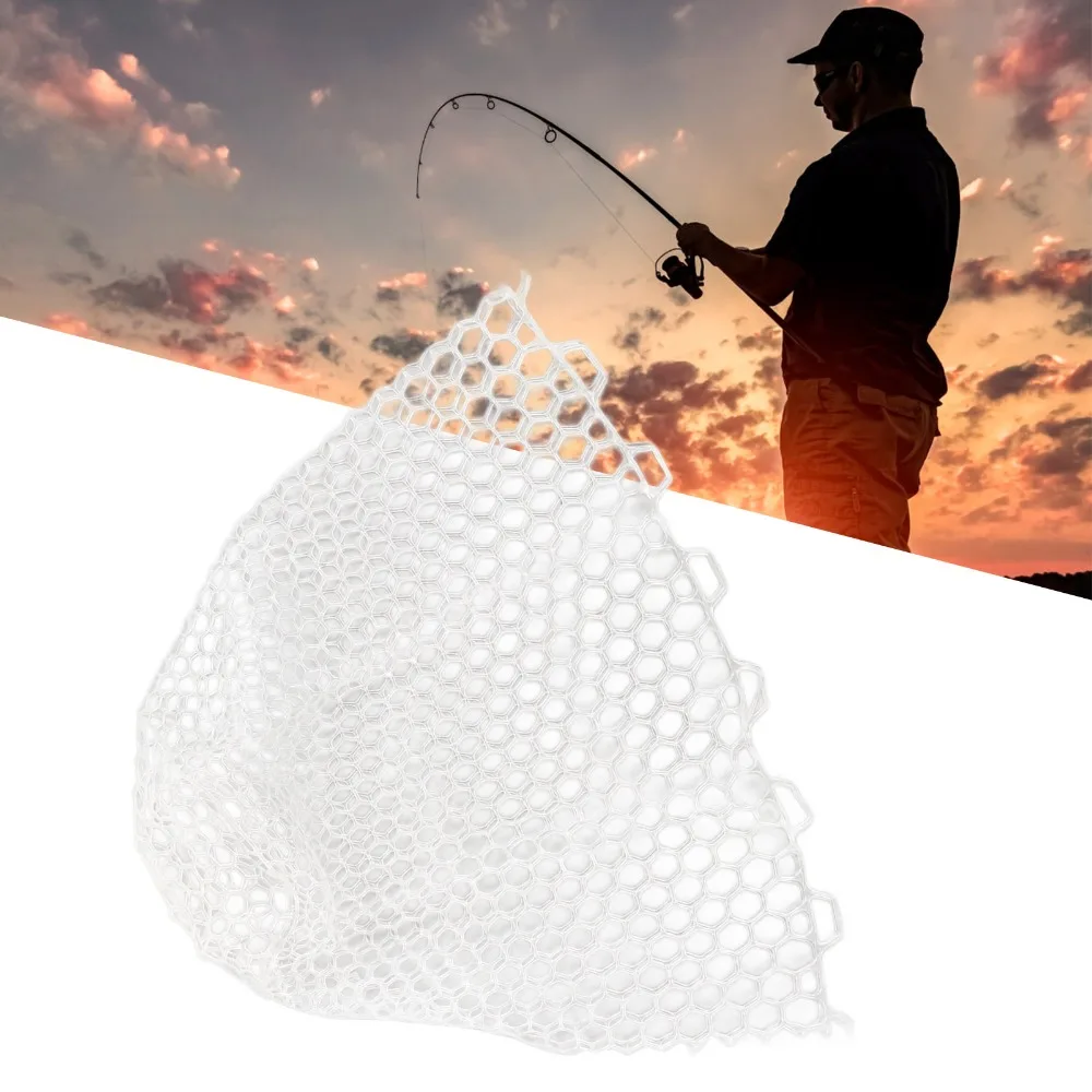Portable 65cm Depth Fishing Net Rubber Foldable Fly Fishing Landing Net Trout Net Outdoor Fishing - view 3