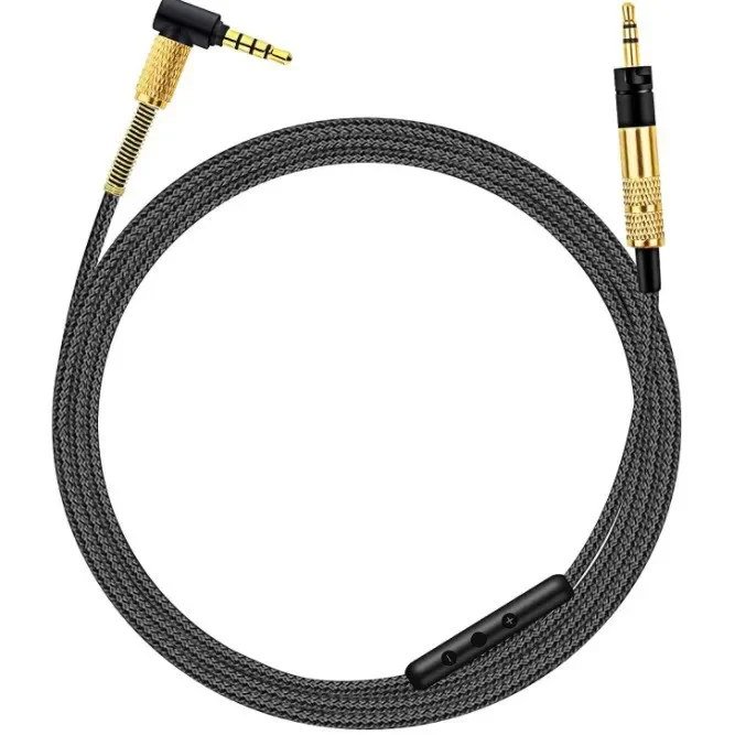 

Plug and Play High quality audio cable For Momentum On-ear1/2/3 Headset 3.5mm to 2.5mm plug with microphone braided wire ，