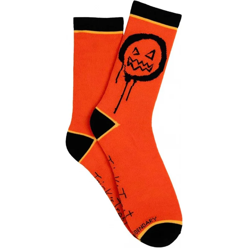 

Fashionable Halloween pattern printed melted face round neck socks