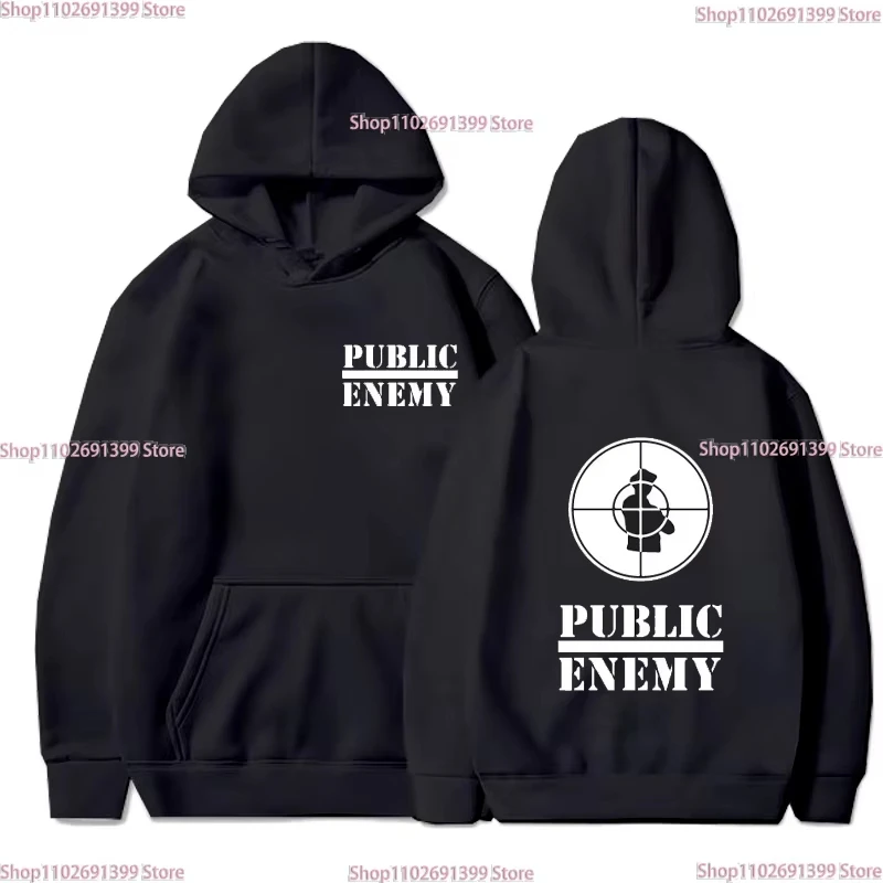 

Autumn Men's Women MUSIC Rap Public Enemy Fleece Hoodies Long Sleeved Rock Sportswear Skateboard Sportswear Hoodie Pullover