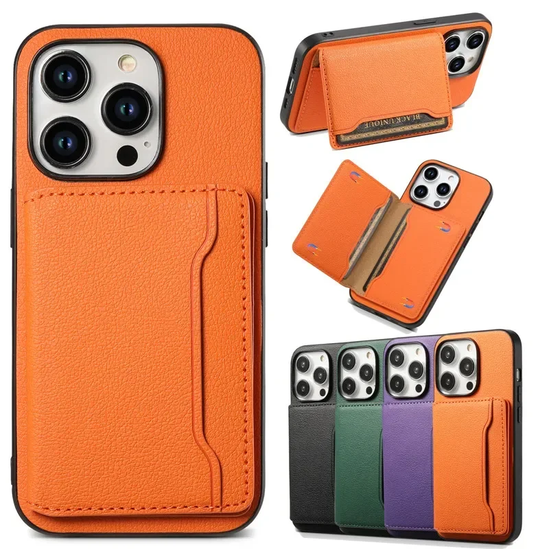 Luxury Leather Magnetic Wallet Phone Case For iPhone 16 15Pro Max 14 Plus 13 12 Pro 11 X XS XR 7 8 SE Card Slot Holder Cover