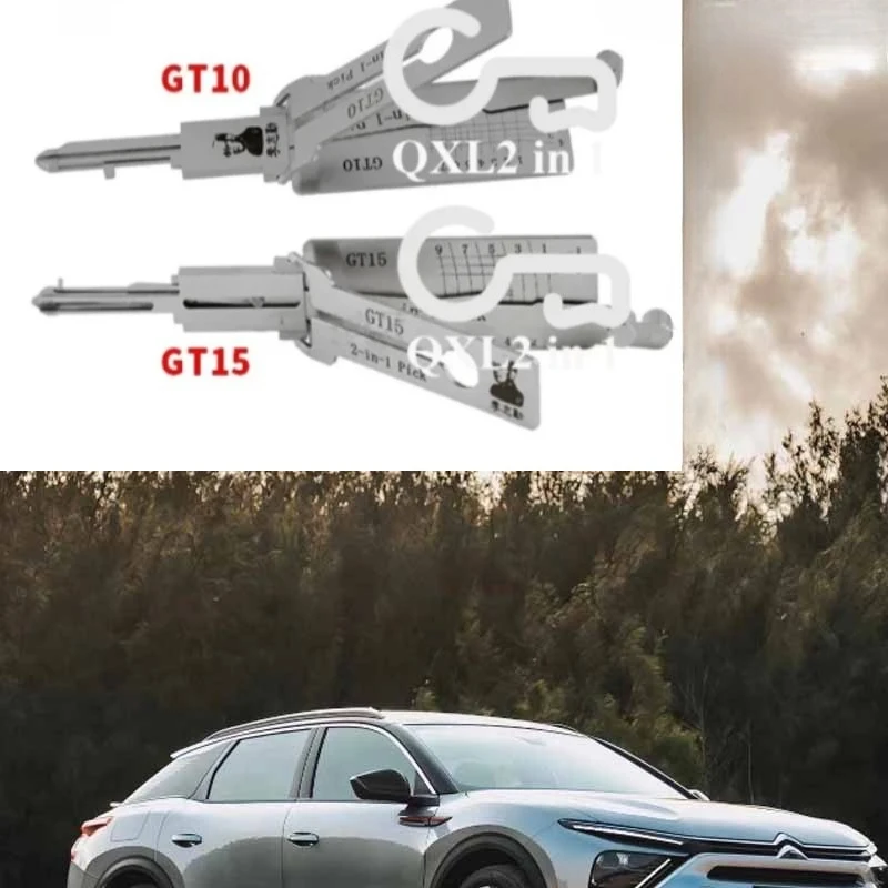 

1PCS Lishi GT10 GT15 2-in-1 Pick & Decoder for Fiat 2 in1 Tools Car Lock Picking Lishi Auto Door Open Too for Lishi Set Complete