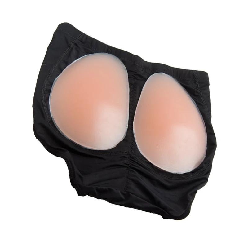 Buttocks Women Silicone Pad Padded Panties False Butt Lift With Silicone Pads Removable Hip Butt Enhancer Fake Ass Black