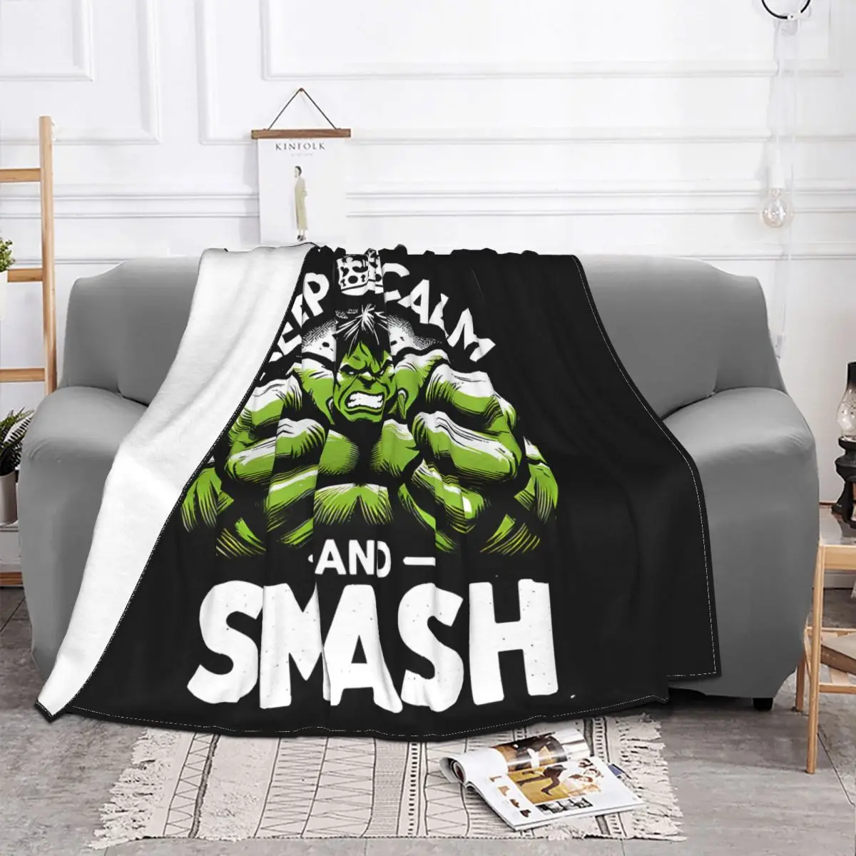 Keep Calm Marvel Hulk Blanket Fleece All Season Breathable Thin Throw Blankets For bed Rug Piece