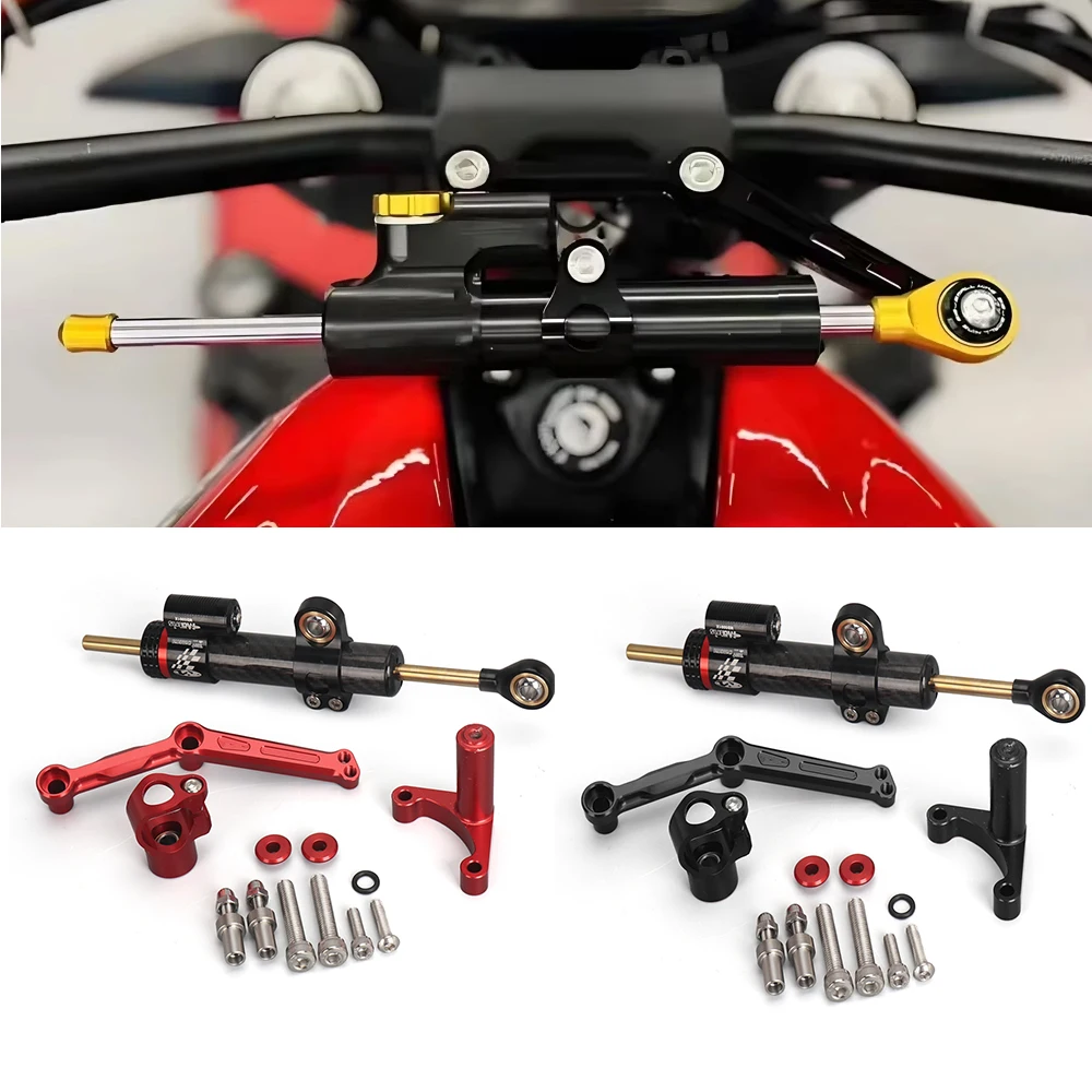

NEW Motorcycle Steering Stabilizer Damper and Bracket Kit Mount Support For Ducati Monster 797 821 MONSTER 1200 1200S 2014-2021