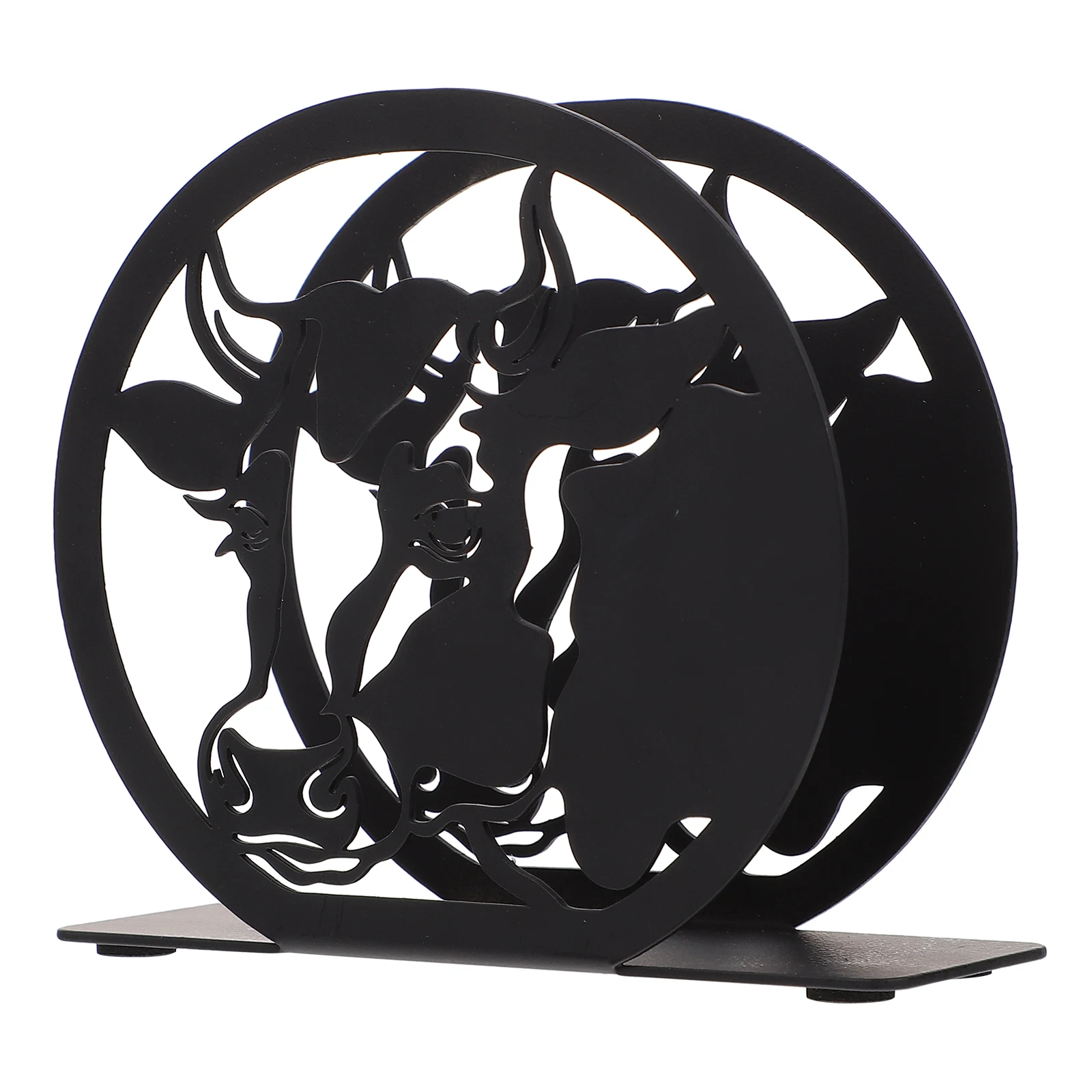 

Iron Horse Paper Towel Holder Rustic Decor Cow Napkin Base Tissue Kitchen Accessories Smooth Lines Environment Friendly