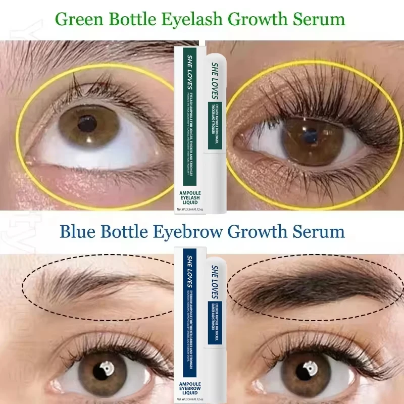 Eyebrow Growth Serum Eyelash Hair Growth Anti Hairs Loss ผลิตภัณฑ์ป้องกันหัวล้าน Fuller หนายาวแต่งหน้าคิ้ว