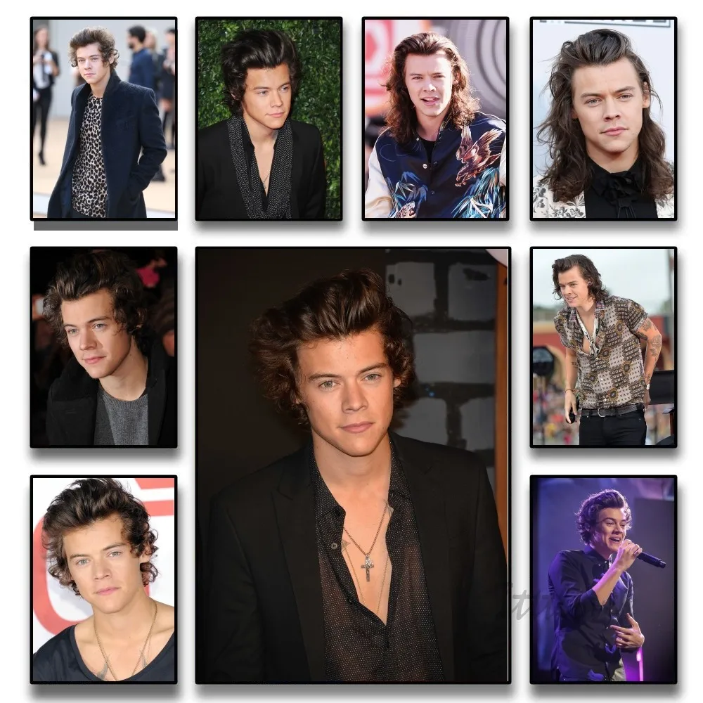 Famous Pop Singer H-Harris_Styles Poster Stickers Art Wall Murals Decor Game Room Decor Gifts HD Painting