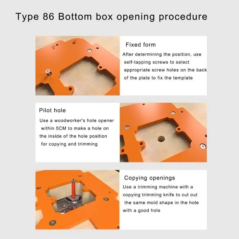 652F Practical Woodworking Template Portable Accessory for Enhances Craftsmanships In Carpentry and Projects Supplies