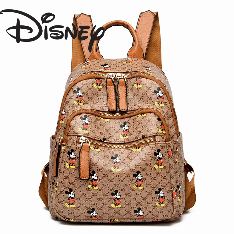 

Disney Ladies Backpack Trendy Women's Tote 2025 Mickey Multifunctional Fashion Knapsack Joker Large Capacity Travel Backpack New