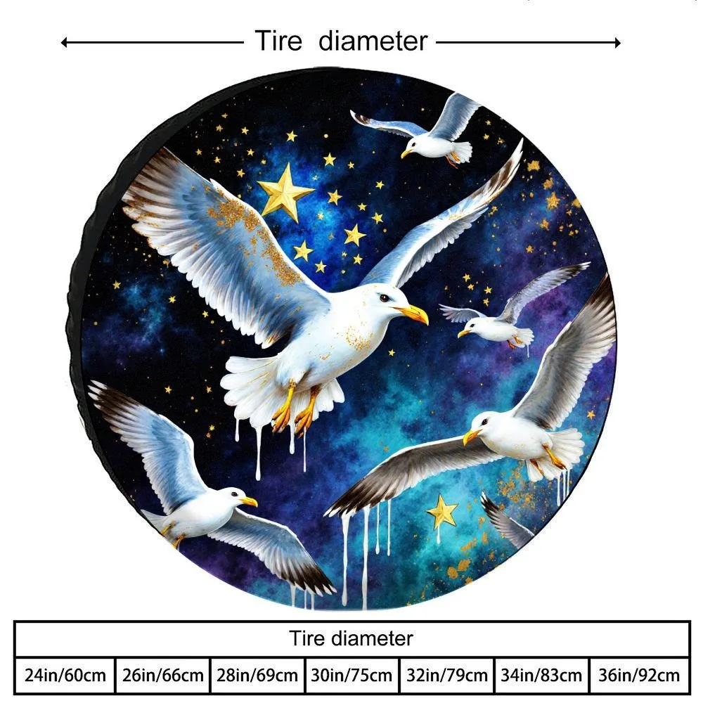 

Чехол для запасного колеса Seagull Night Sky из полиэстера для автодомов, внедорожников, грузовиков, для использования на улице