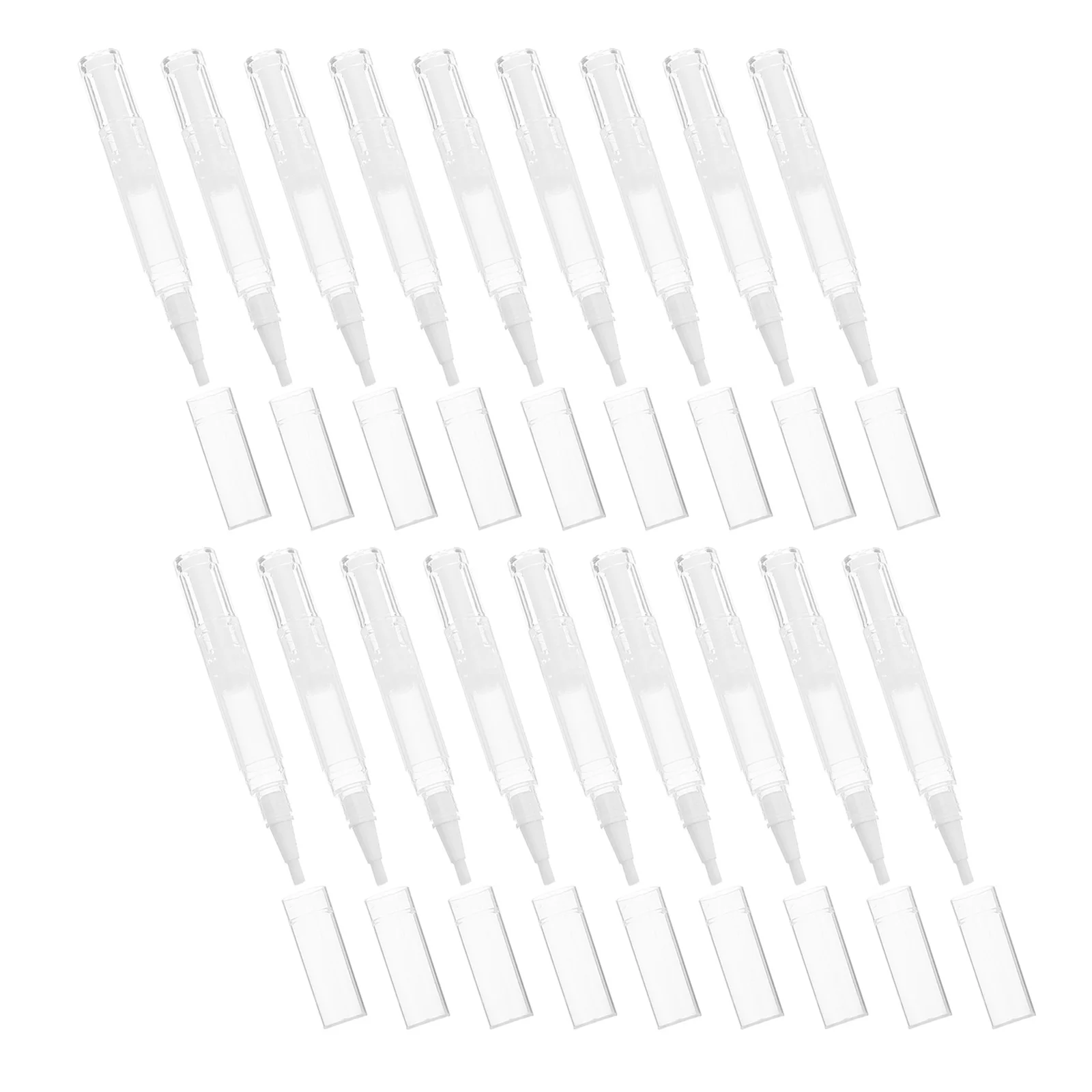 

20Pcs Transparent Twist Pen Empty Lip Gloss Tube Refillable Applicator for Nail Oil Cuticle Treatment 5Ml Portable