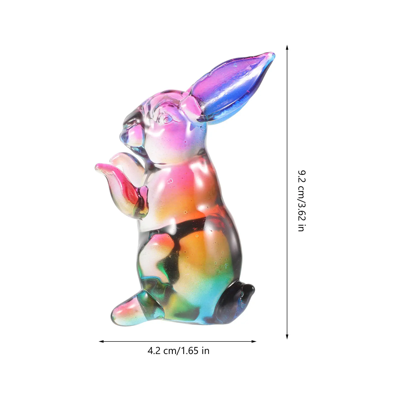

Crystal Bunny Year of The Rabbit Decoration Elegant Desktop Ornament Transparent Statue Home Decor