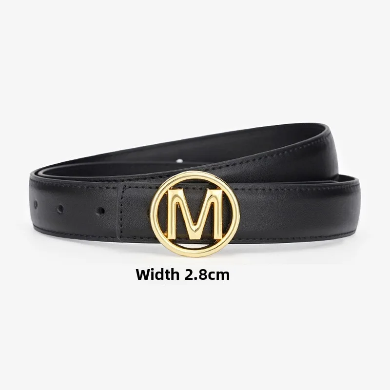 Ремень с буквой M, женский модный ремень шириной 2,8 см, женское платье, джинсы, плащ, аксессуары