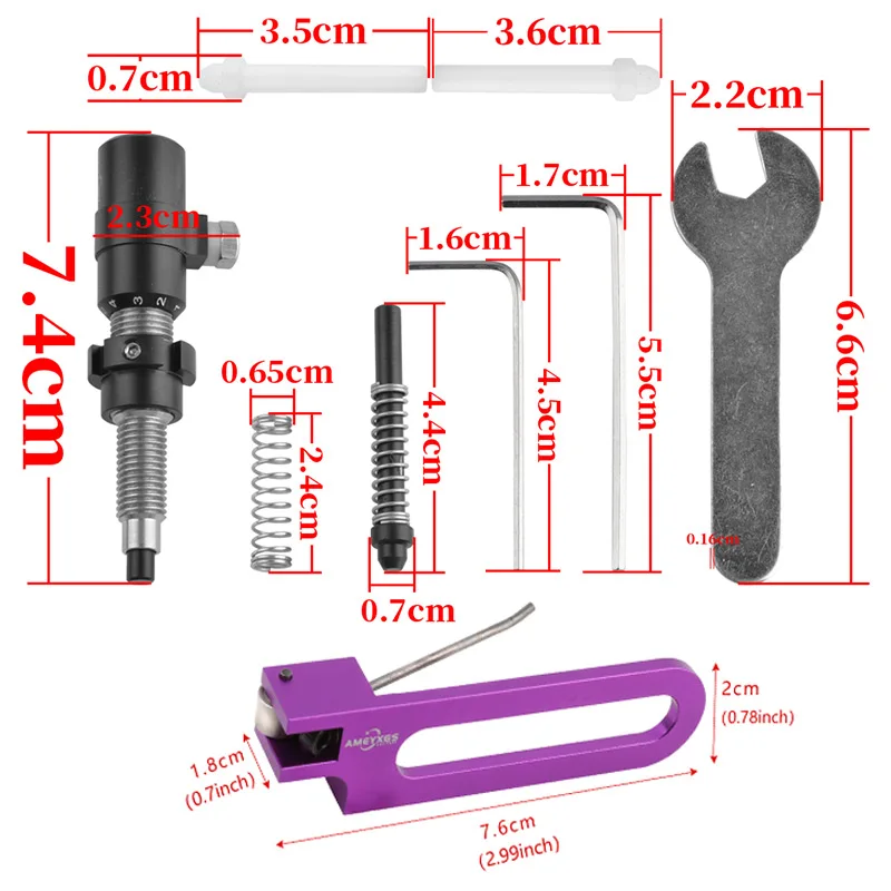 Bogenschießen Magnetische Pfeil Rest Kissen Plunger Set Einstellbar Für Recurve Bogen Jagd Schießen Zubehör Ruht Werkzeuge – Detail 4