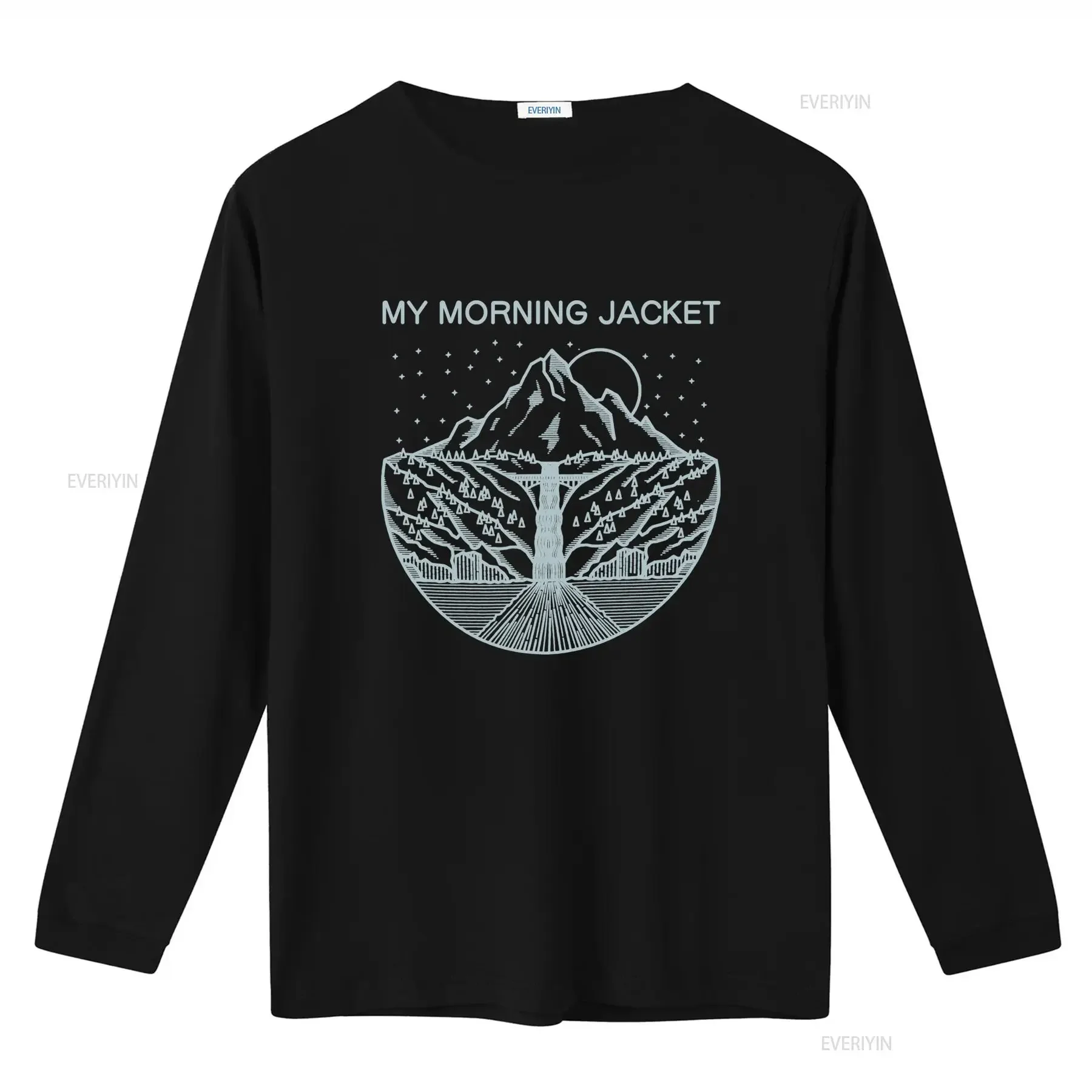 Stylish My Morning Jacket Indie Band T Shirt For Fans With Mountain And Star Design vintage Washed Unisex Versatile