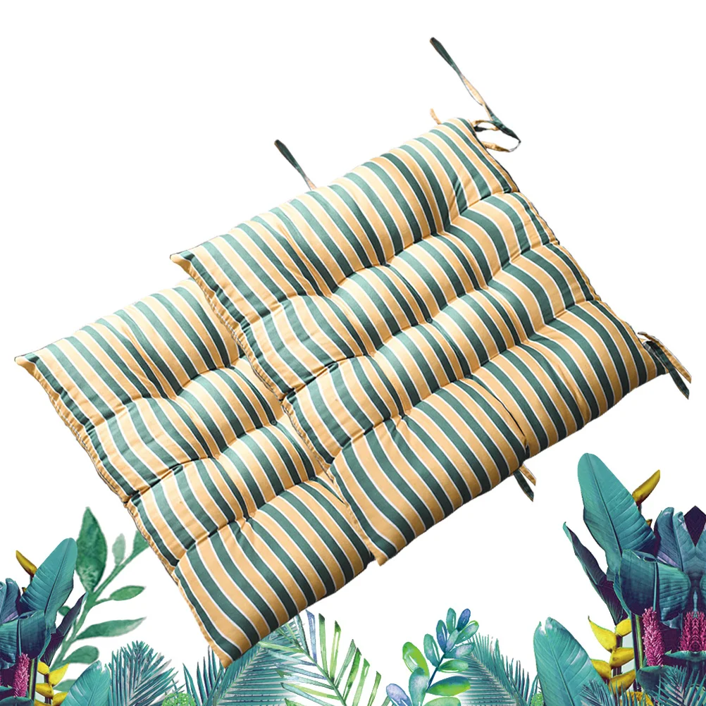 

2pcs Striped Chair Cushion Thickened Seat Pad For Office Home Decor Practical Fashion Cushion Yellow Home Textile Pillow