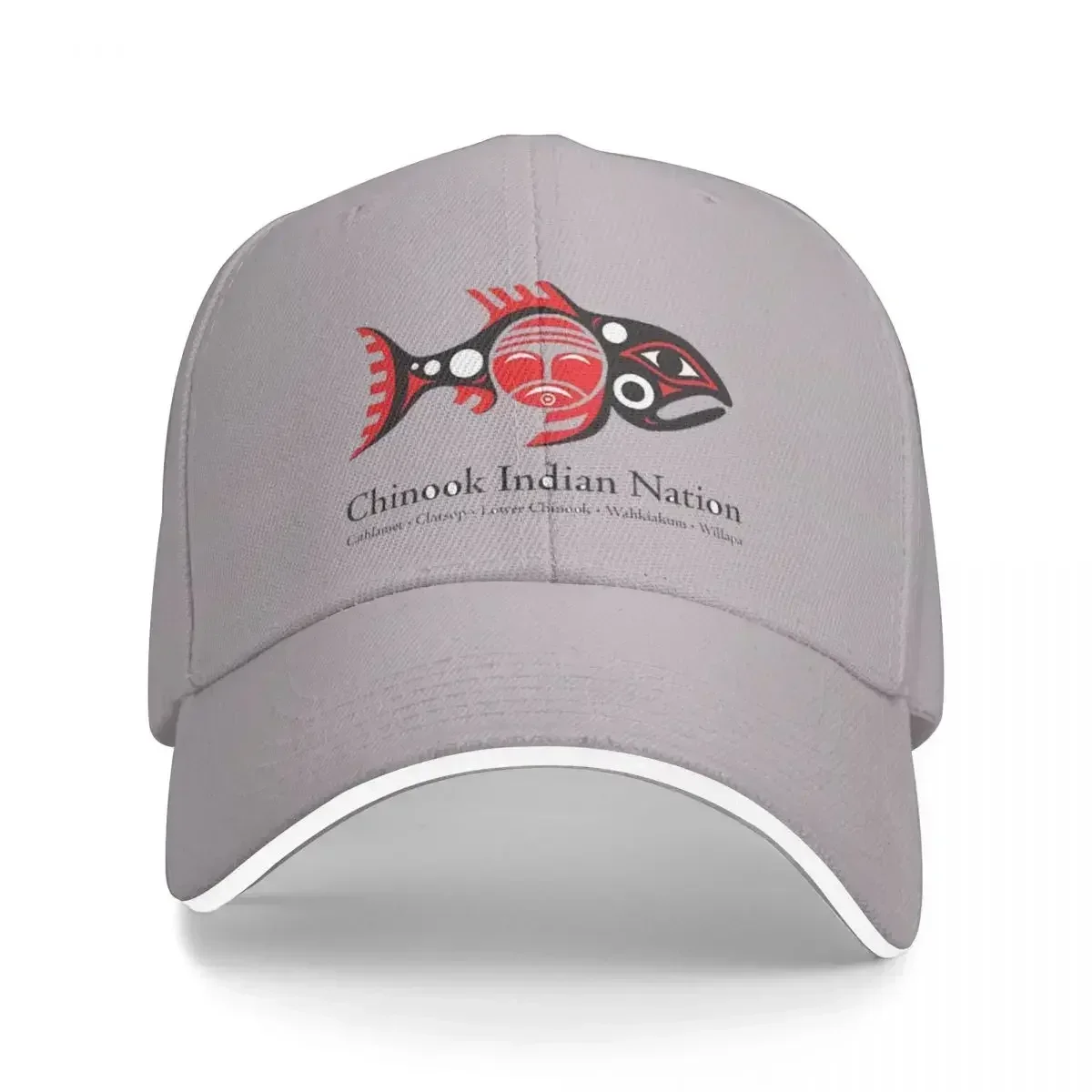 Chinook Indian Nation Tribal Logo, Horizontal Cap Fashion Casual Baseball Caps Adjustable Hat Customizable polychromatic Hats