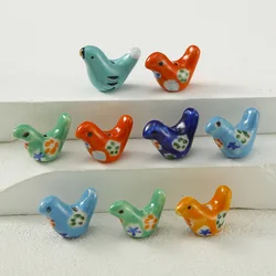 5pcs 13x18mm  Hand Painted Little Bird Ceramic Beads DIY Loose Spacer Porcelain Bead For Jewelry Making Bracelet Earring