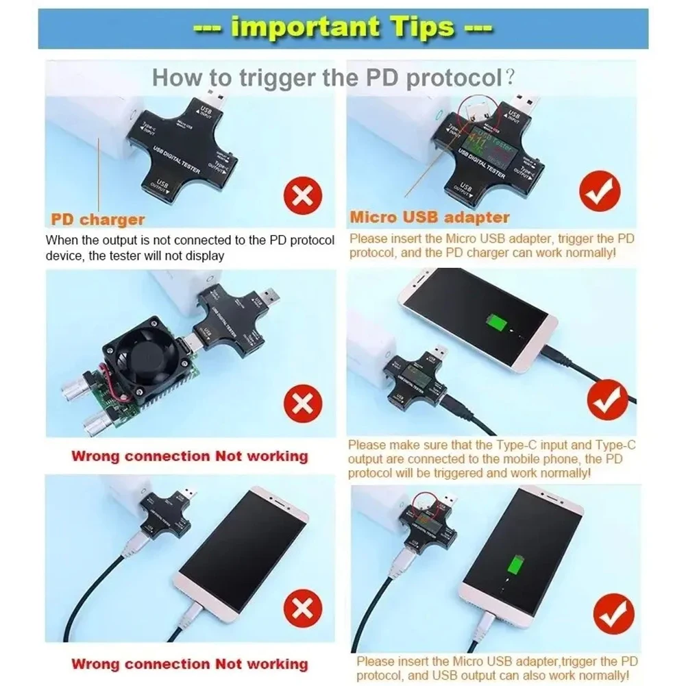 

USB-тестер Type-C Тип-C PD Амперметр Цветной цифровой дисплей Детектор амперметра Индикатор зарядного устройства Напряжение USB-тестер тока