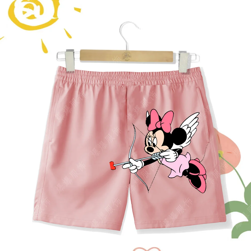 Multi color children's clothing beach pants printed Minnie outdoor leisure vacation sports shorts quick drying street hip-hop