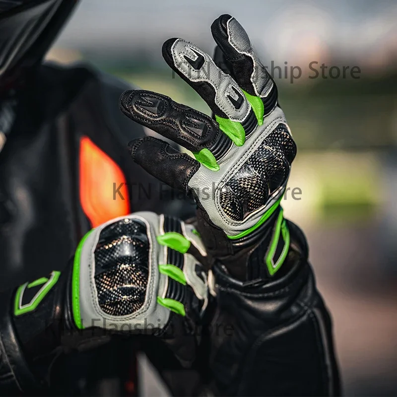 2024 Motocross mittens touch screen leather motorcycle gloves for men