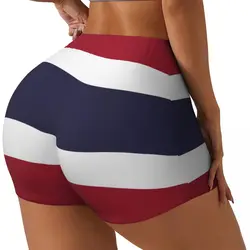 Pantalones cortos deportivos con bandera de Tailandia para mujer, ropa de gimnasio, Push Up, elástico, Scrunch Butt, correr