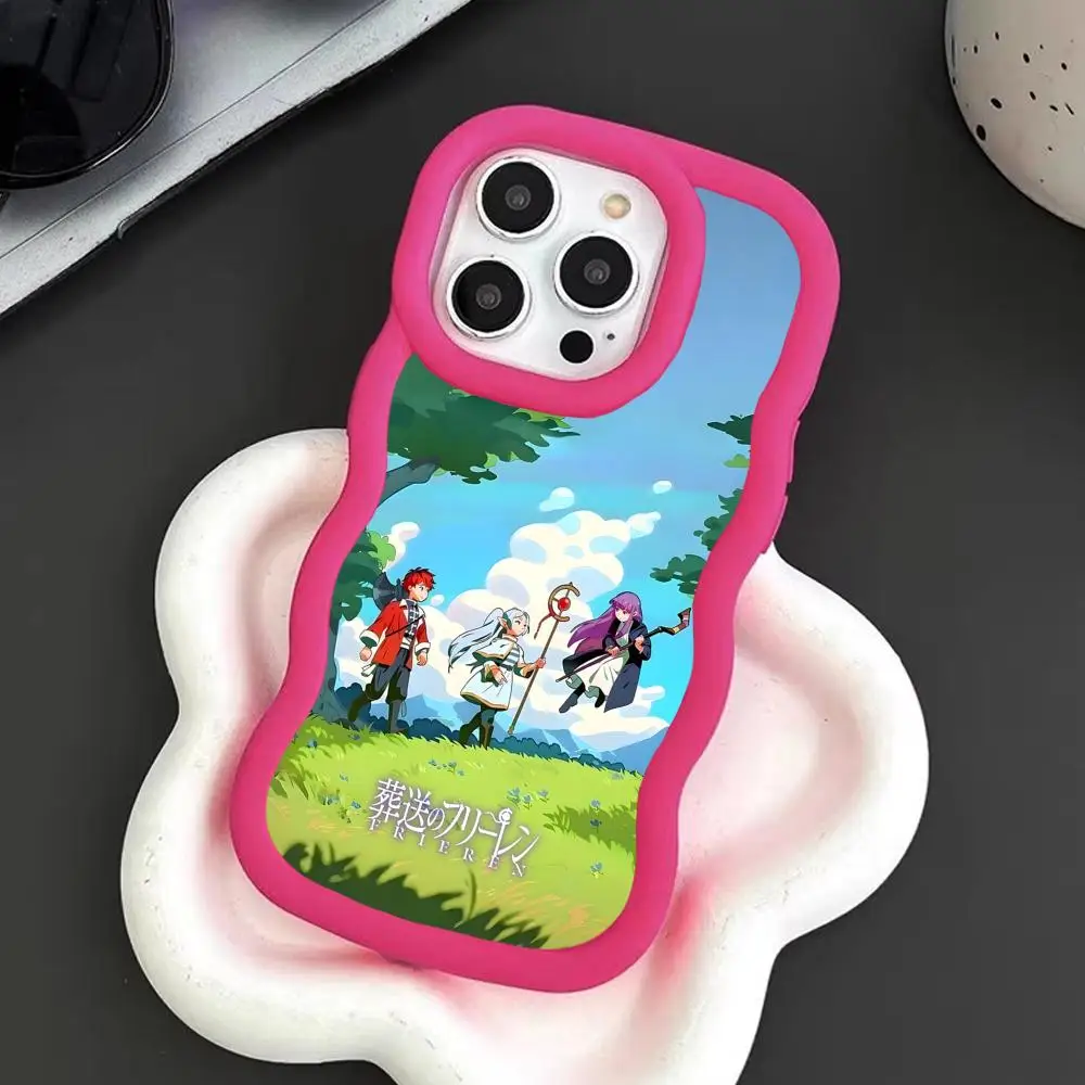 

Sousou no Frieren Wavy Edge TPU Mobile Phone Case for iPhone 17 16 15 14 13 12 11 Air Pro Max Plus Colorful Cover