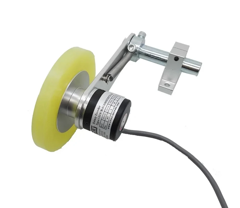 Outer size 38mm 1024ppr Wear-resistant silicone wheels rotary encoder for measuring