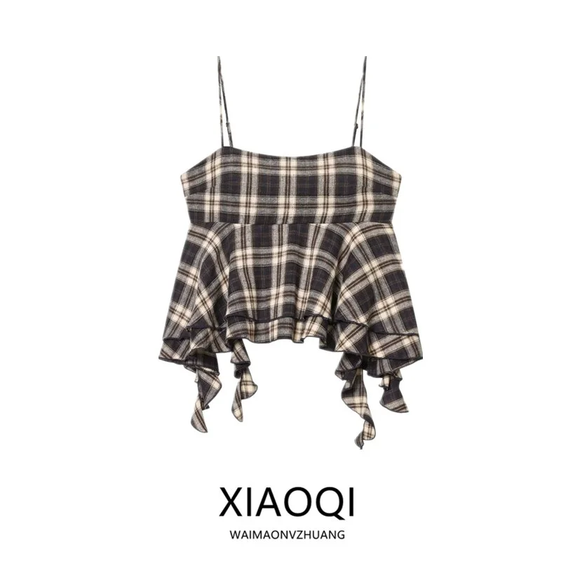 Winter Neue Ankunft frauen Gerade Bein Plaid Top mit Layered Dekoration Casual Sle ort Länge Oberbekleidung Weste
