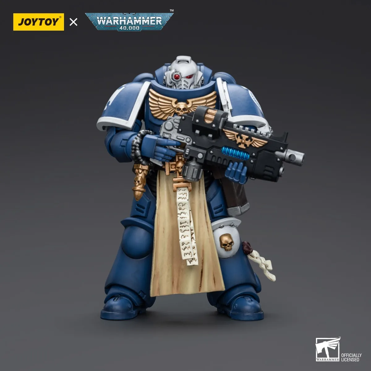 JOYTOY Warhammer 1/18 Action Figures Ultramarines Sternguard Veteran with Combi-plasma Model Toy Boy Gifts 3.75inch