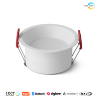 Recessed Tuya Zigbee DALI Intelligent LED COB Downlight Black/White Dimmable Ceiling Lamp Spot Light Home Living Room Bedroom