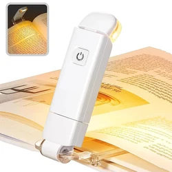 Mini Light Reading Clip Light LED Small Night Light USB Charging Adjustable Brightness Eye Protection Portable