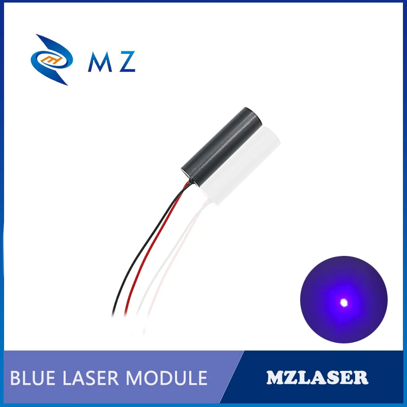 Hot Selling Compact  D12mm 405nm 50mw Blue And Violet UV Dot Laser Diode Module Glass Lens CW Circuit Model  Industrial Grade