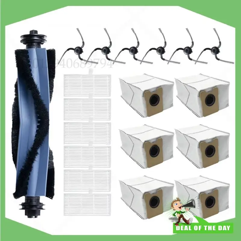 -ABPO For Eufy C10 Spare Parts Main Side Brush Hepa Filter Dust Bags Robot Vacuum Cleaner Accessories