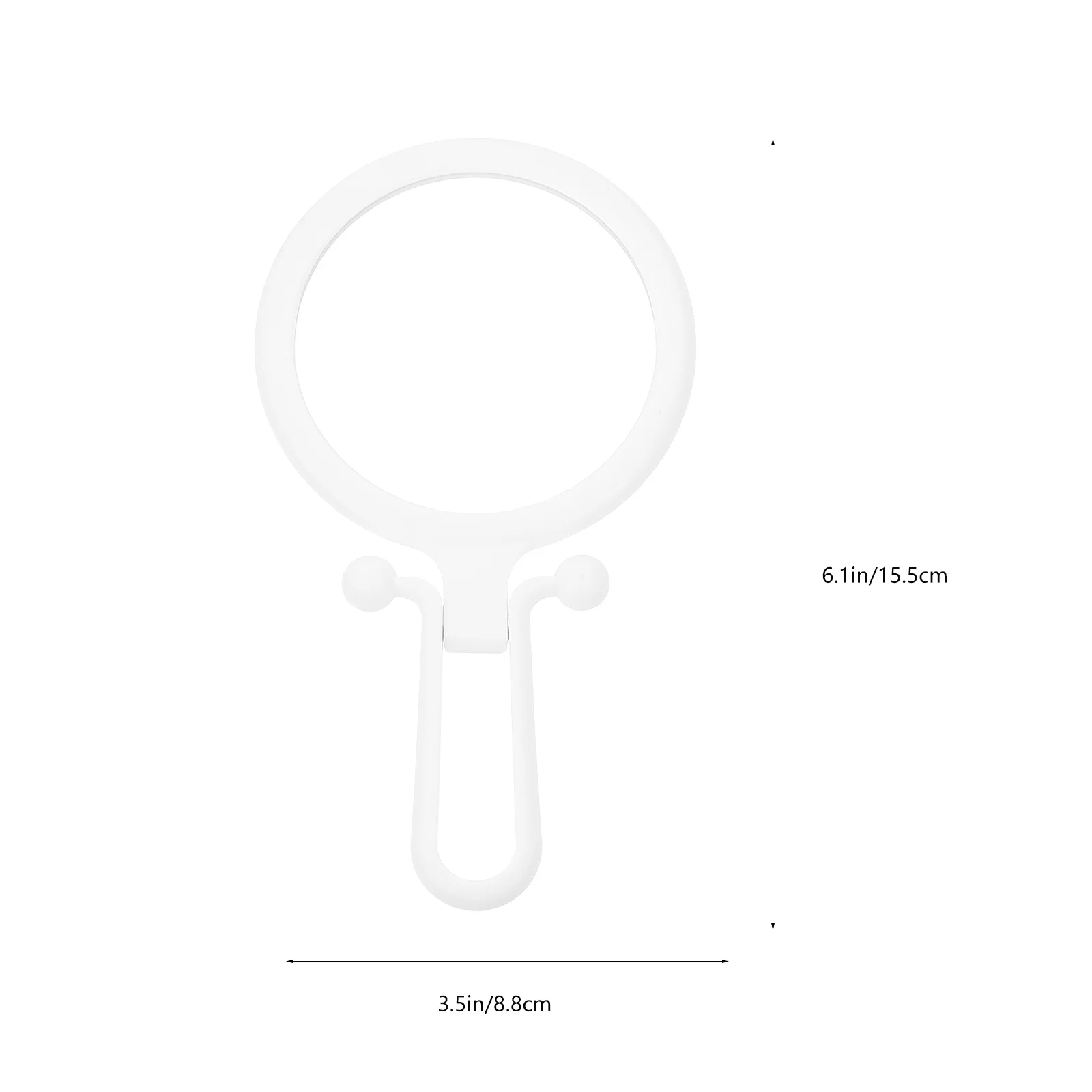 Double-Sided Hand Makeup Mirror Foldable Design Scratch-Resistant Premium Material for Daily Use Portable Beauty Accessory