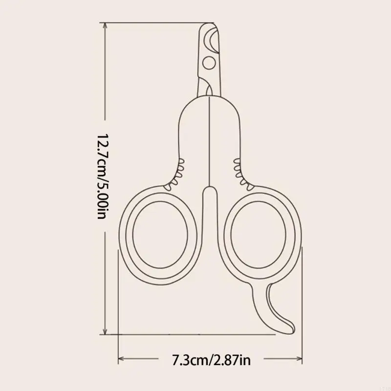 L74D مقص أظافر للحيوانات الأليفة، شفرة من الفولاذ المقاوم للصدأ، أداة تشذيب أظافر آمنة للكلاب والقطط
