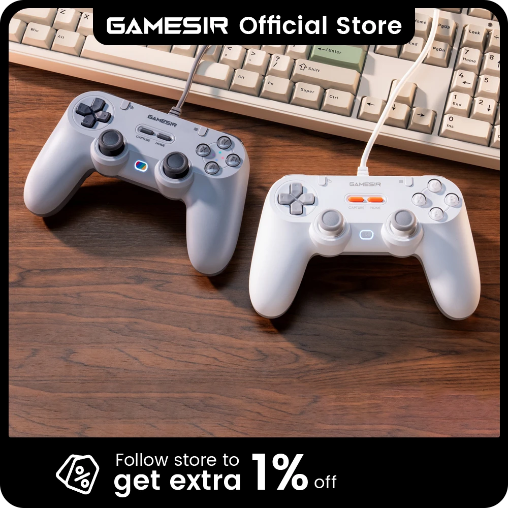 

GameSir Tegenaria Lite Wired Gamepad, Dual Rumble Motors, Hall Effect Sticks, 1000Hz Polling, for Nintendo Switch 2, PC