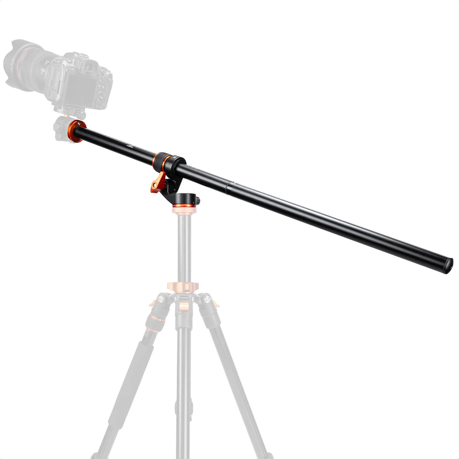 K&F CONCEPT Horizontale Statief Verlengarm Aluminium Afneembare Middenzuil 5kg Belasting 360° Draaibaar 180° Kanteling D-Vormige Buis