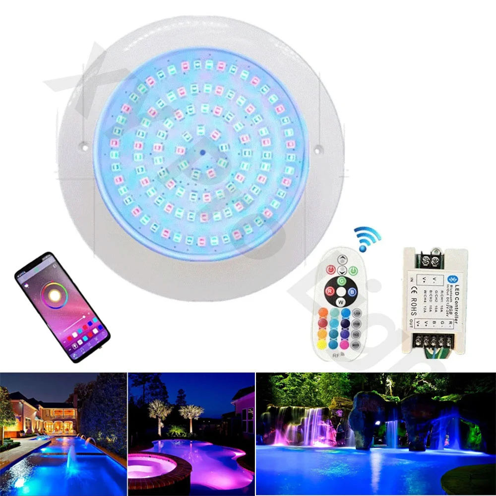 DC12V 35W RGB LED Swimming Pool Light Waterproof Outdoor Ultrathin Wall-mounted UnderWater Lamp Pond LED Piscina Luz Spotlight