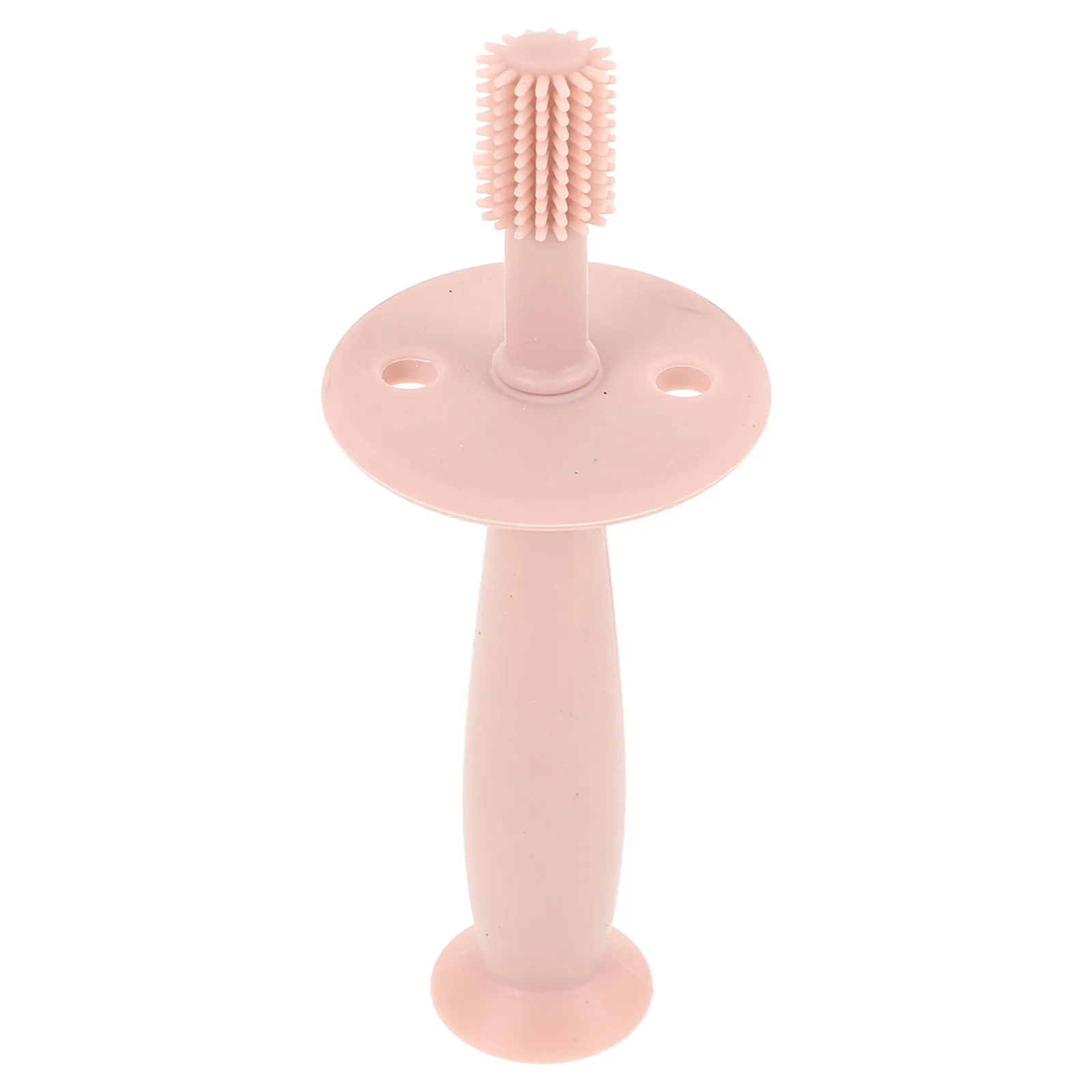 1 قطعة فرشاة أسنان الطفل سيليكون واقية يربك دليل آمنة العناية بالفم طفل شعيرات التدريب فرشاة الأسنان الوردي