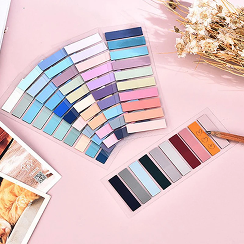 200 Sheets  Page Markers  Tabs Bookmark Transparent Sticky Classify Files For Books Waterproof Notes Strip Students Flags